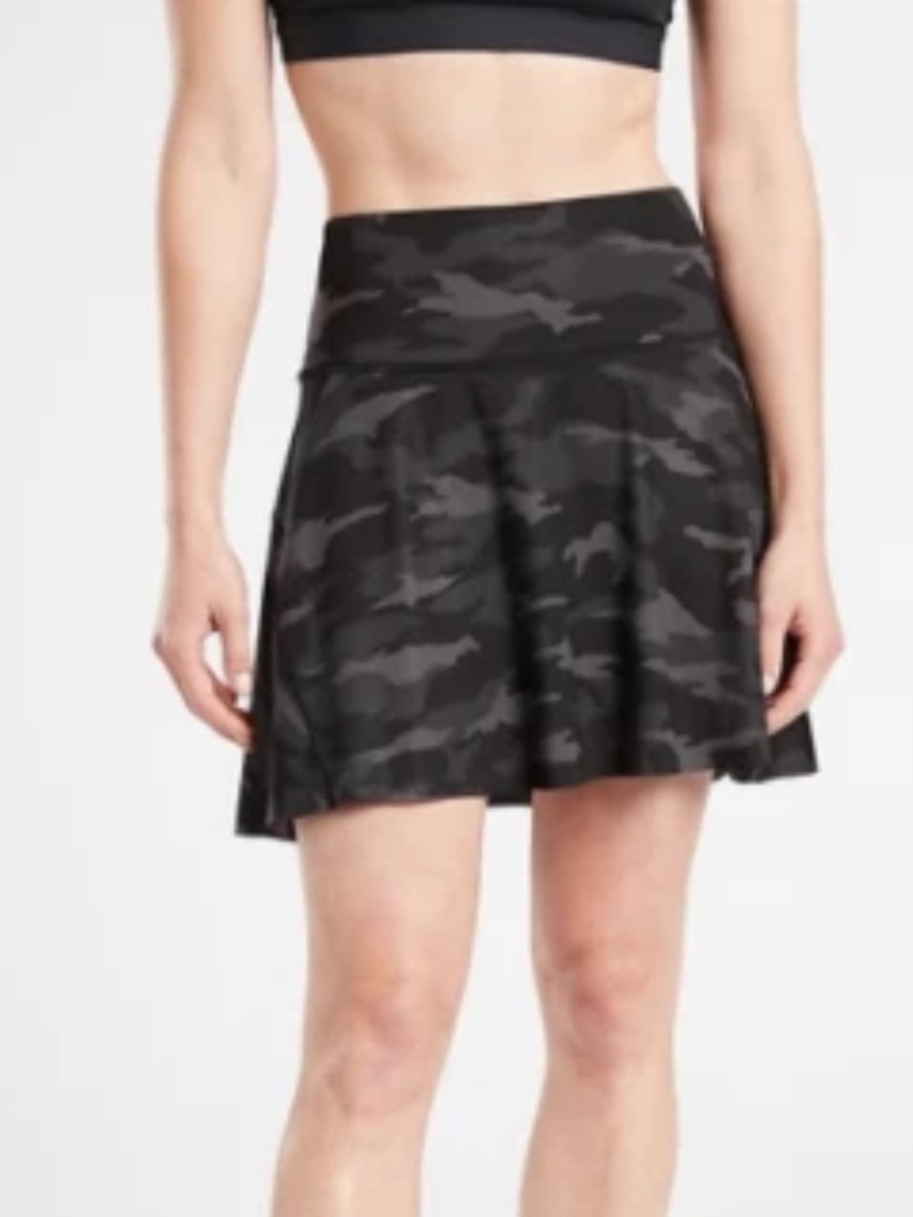 ATHLETA Ace Printed Tennis Skort 15.5" | Black Camo